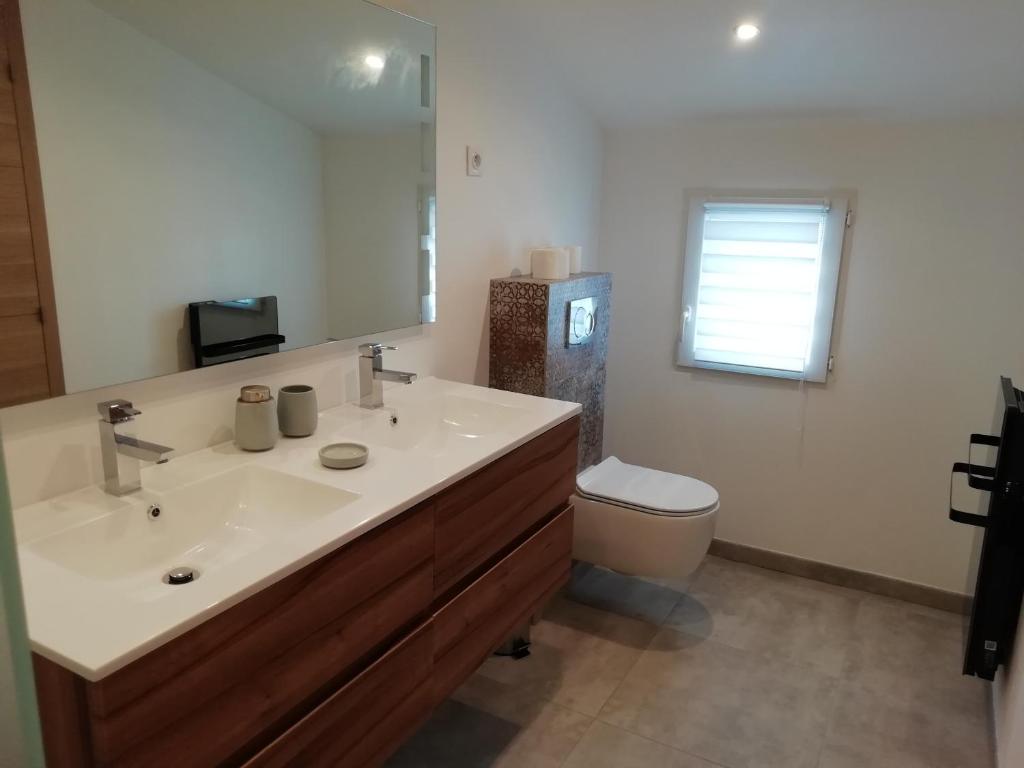 Koupelna v ubytování Appartement au dessus de la maison du Saunier