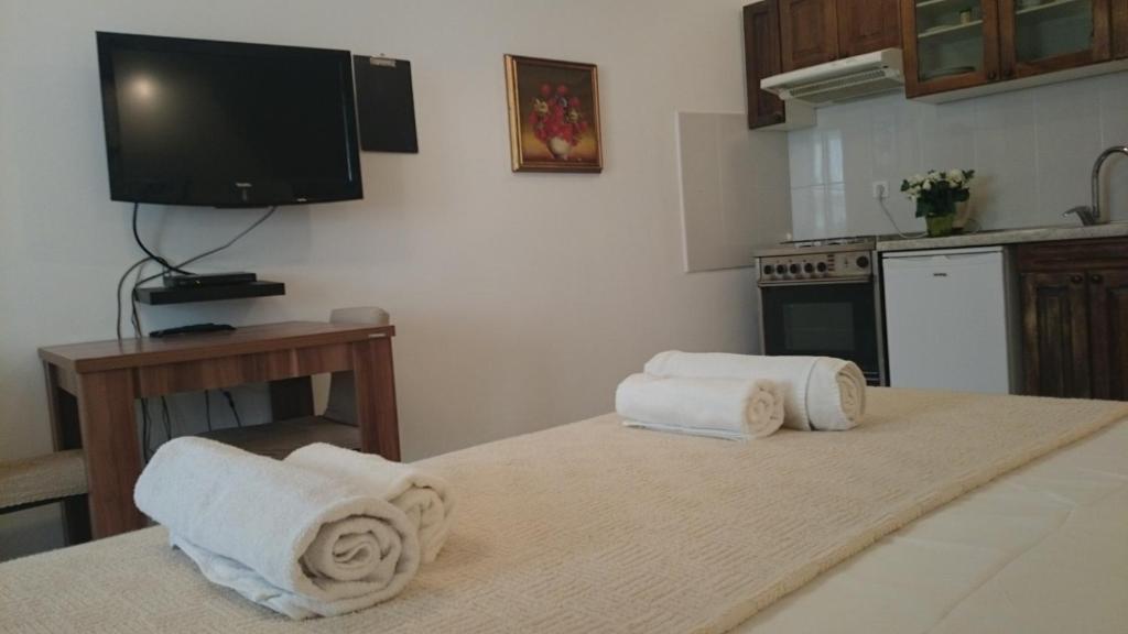 Posteľ alebo postele v izbe v ubytovaní Apartments Centrum Split