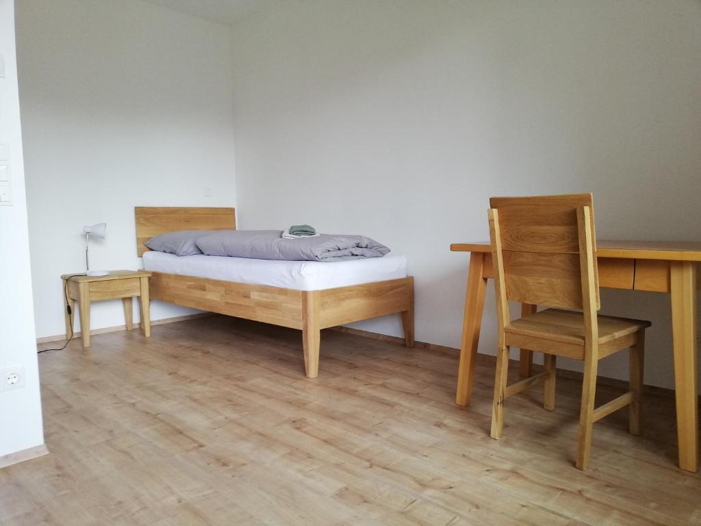 Postel nebo postele na pokoji v ubytování Ferienbungalows Vital