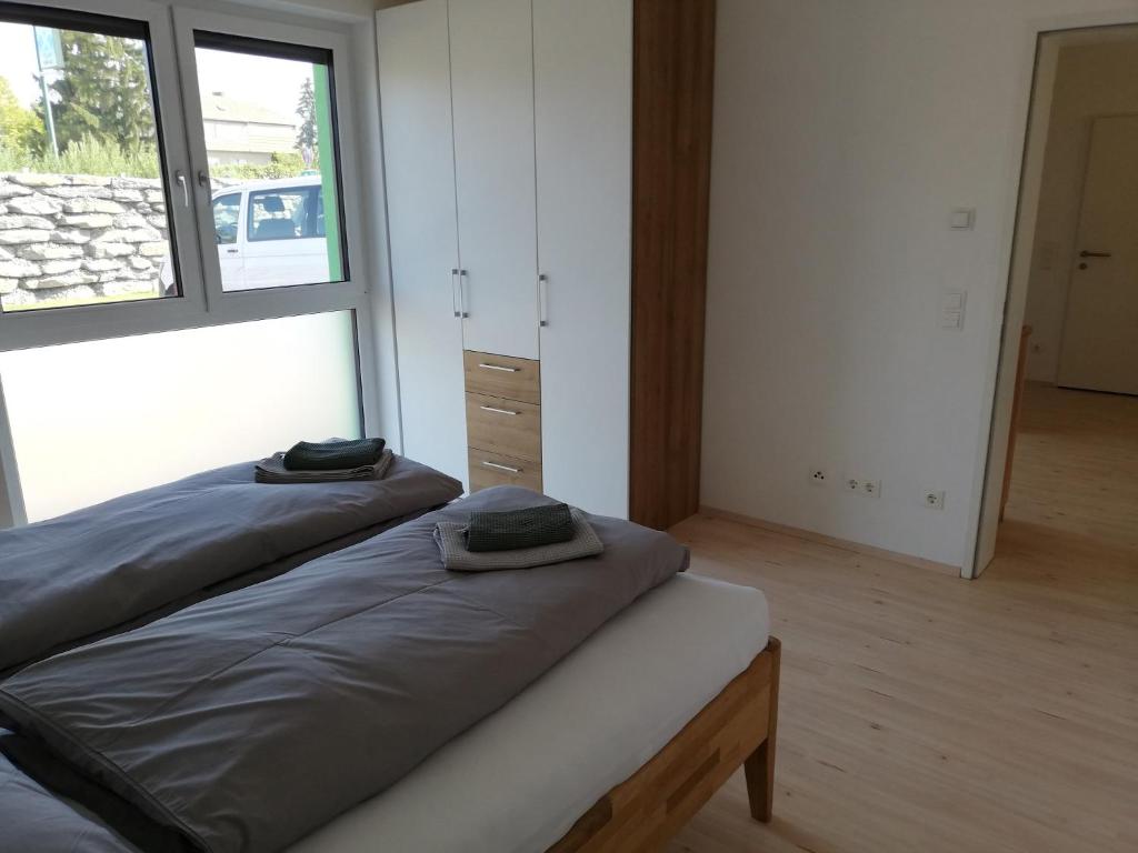 Postel nebo postele na pokoji v ubytování Ferienbungalows Vital
