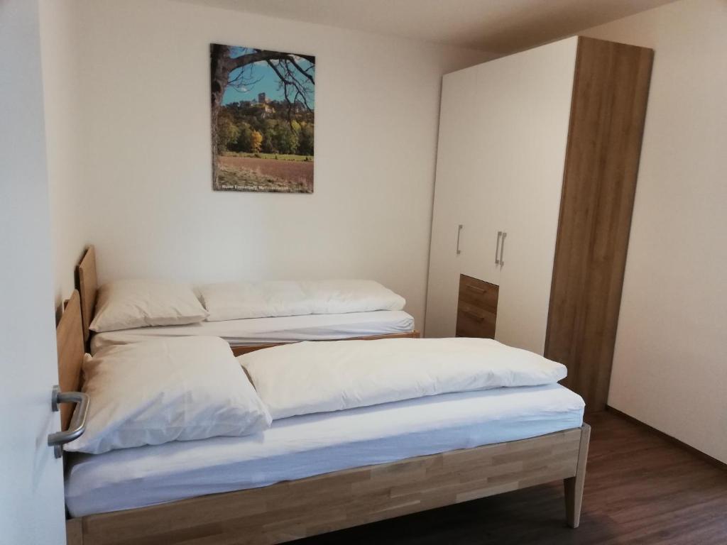 Postel nebo postele na pokoji v ubytování Ferienbungalows Vital