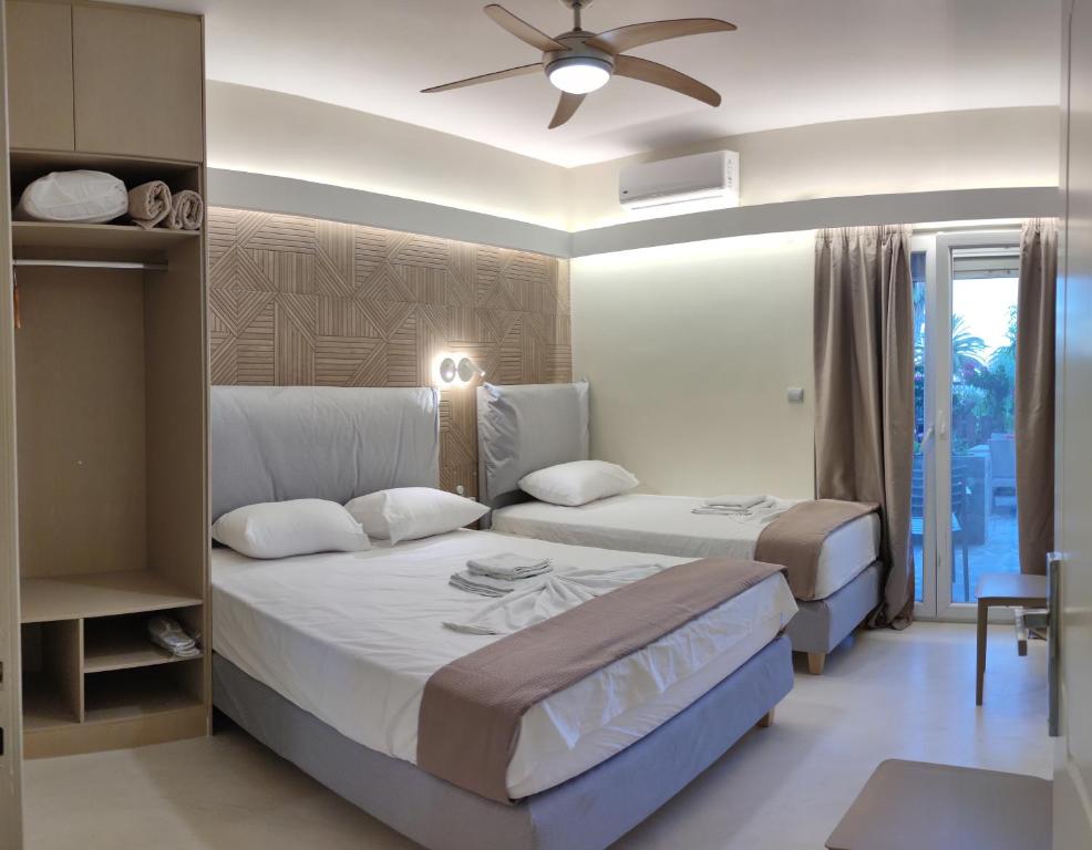Postel nebo postele na pokoji v ubytování Galazio Asteri 1 Green, Luxury & Eco