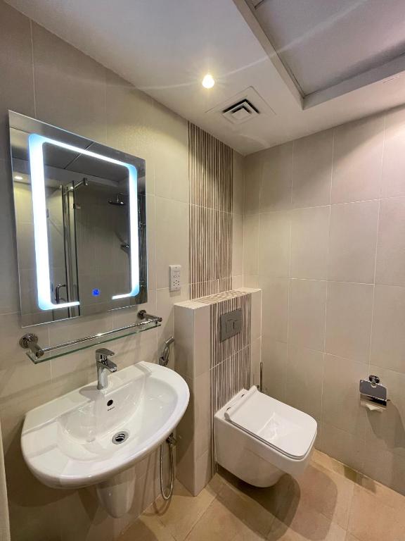Koupelna v ubytování Alsahwa Hotel