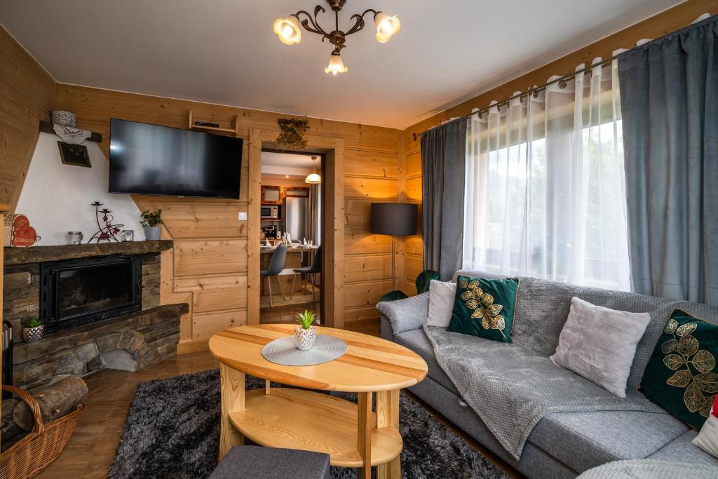 TV a/nebo společenská místnost v ubytování Apartament U Gosi