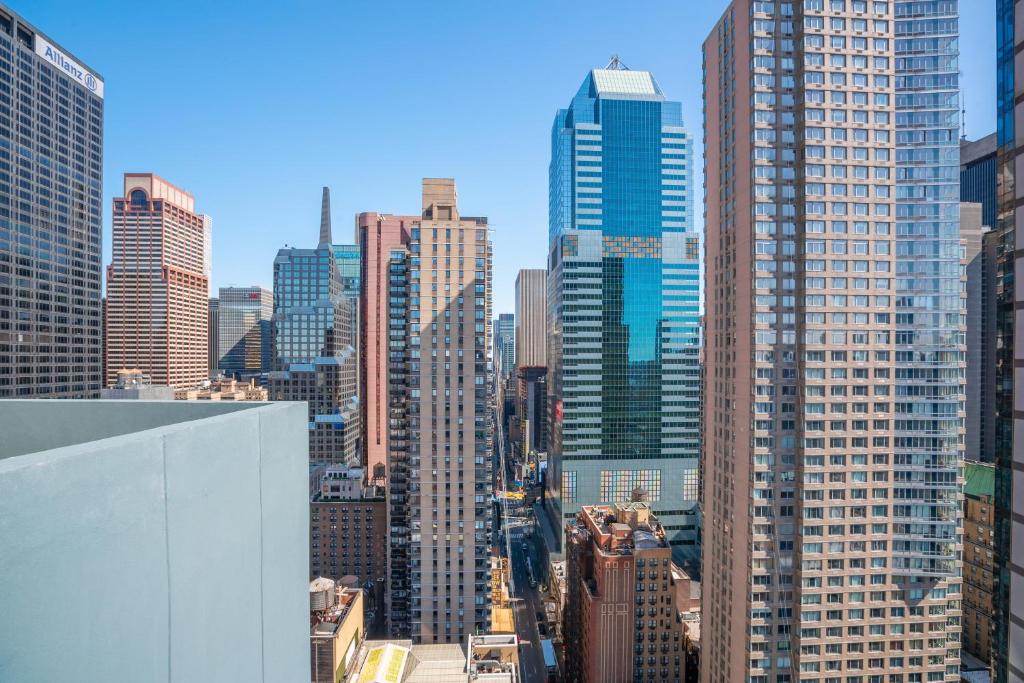 Nespecifikovaný výhled na destinaci New York nebo výhled na město při pohledu z hotelu