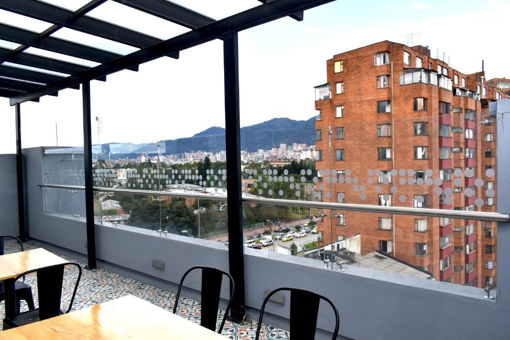 Nespecifikovaný výhled na hory nebo výhled na hory při pohledu z hotelu