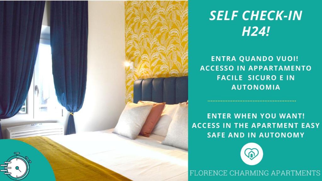 A bed or beds in a room at Via Macci, 59 - Florence Charming Apartments - Stylish apartments in a vibrant neighborhood with so comfortable beds!