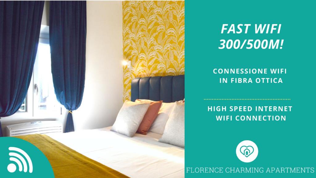 A bed or beds in a room at Via Macci, 59 - Florence Charming Apartments - Stylish apartments in a vibrant neighborhood with so comfortable beds!