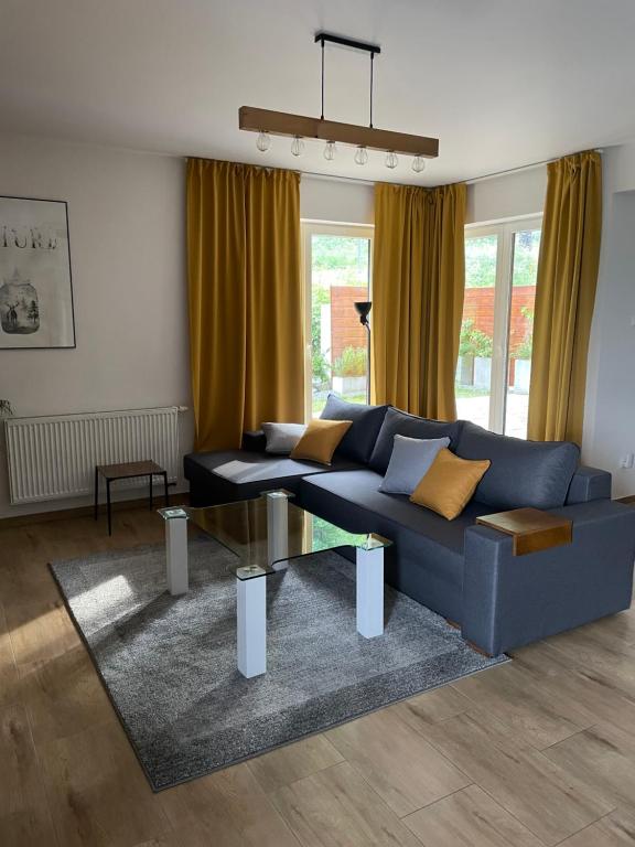 Et opholdsområde på Apartamenty Sielankowo