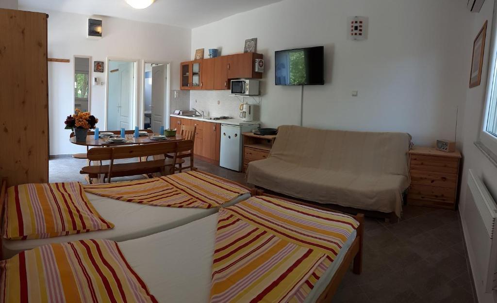 Kuchyň nebo kuchyňský kout v ubytování Apartments Ksenija