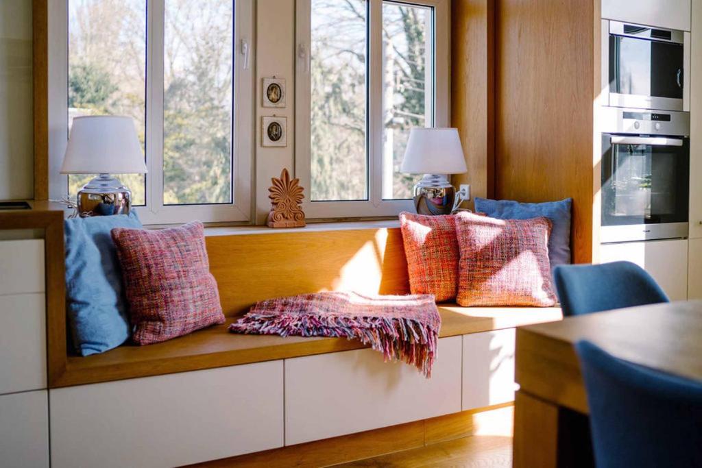 Kuchyň nebo kuchyňský kout v ubytování Ferienwohnung Radeberg