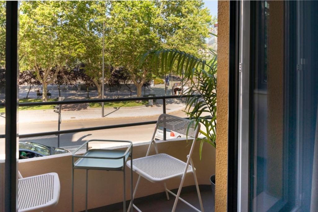A garden outside Zamora Suites Central