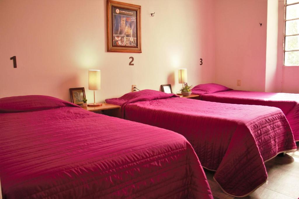 Postel nebo postele na pokoji v ubytování Hotel lit Guadalajara