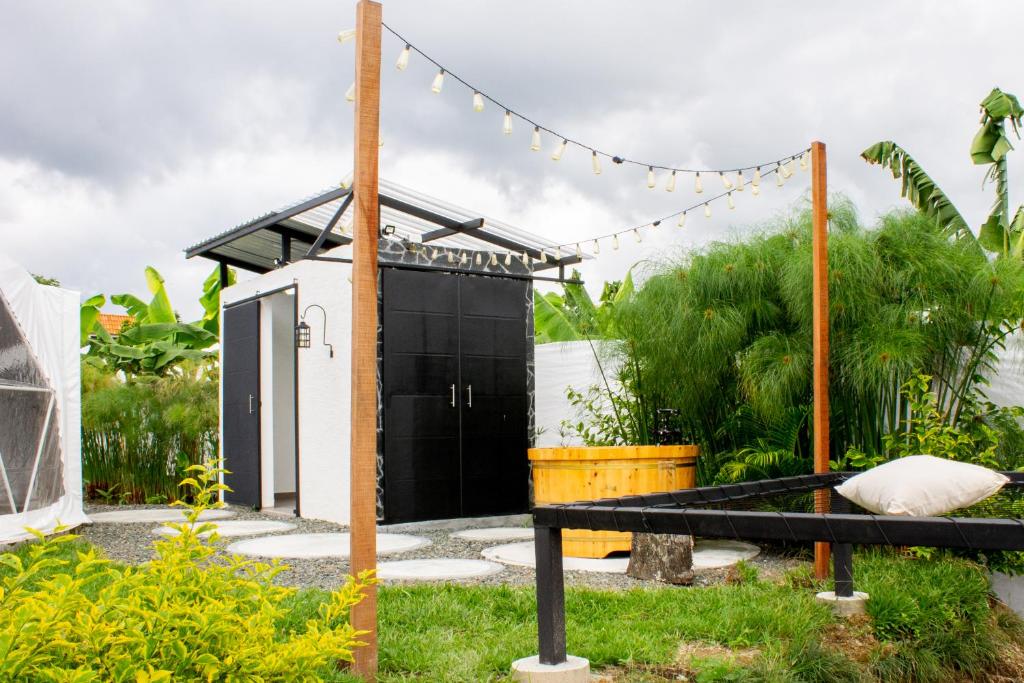Zahrada ubytování Orange Glamping