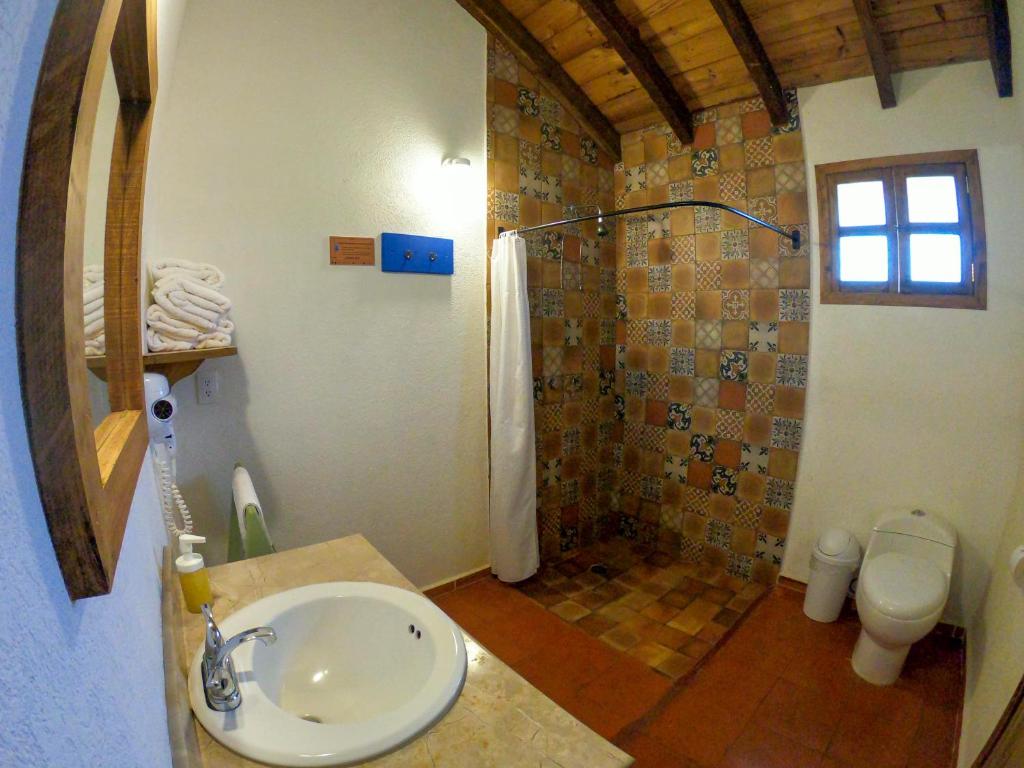 Koupelna v ubytování Hotel La Casona Real