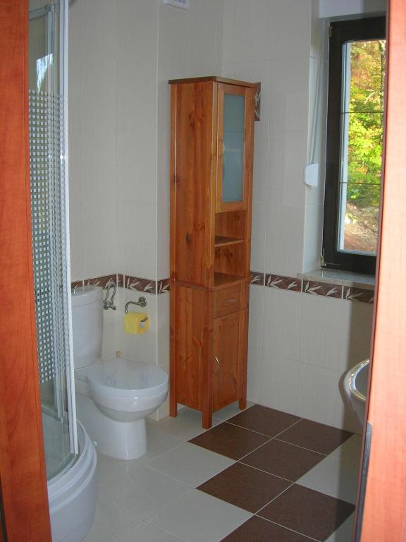 Koupelna v ubytování Apartament na Wzgórzu
