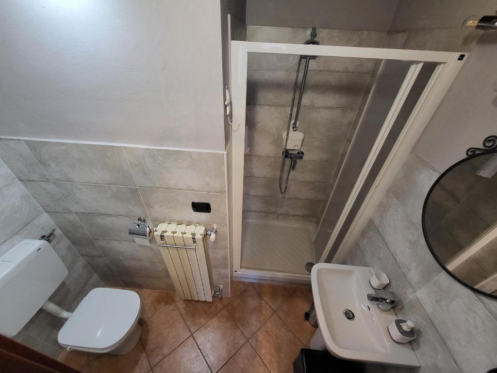 Koupelna v ubytování Stea monolocale loft in villa