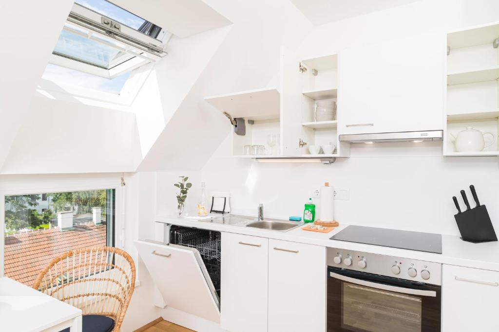 Kuchyňa alebo kuchynka v ubytovaní Micro Rooftop Penzing