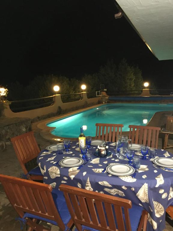 The swimming pool at or close to VILLA VITTORIA with PRIVATE HEATED SWIMMING POOL COMPLETE WITH HIDROMASSAGE FOR EXCLUSIVE USE , SEA VIEW, 150 METERS FROM THE BEACH