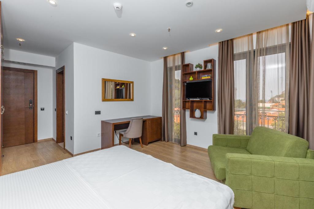 Letto o letti in una camera di Hotel Plaza Lucice
