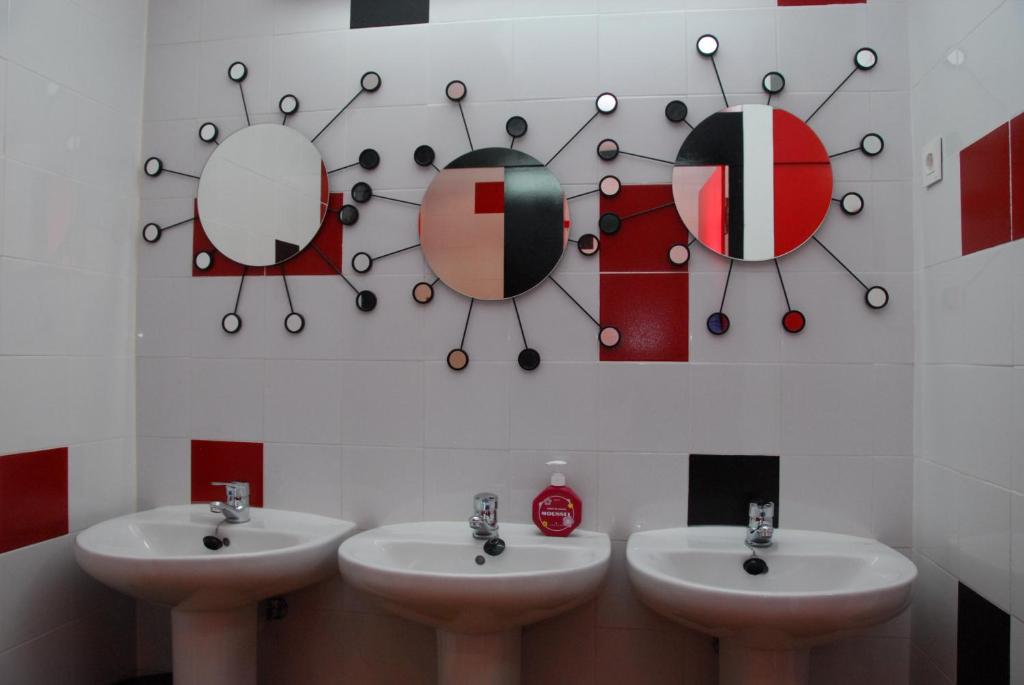 Koupelna v ubytování Bilbao Akelarre Hostel