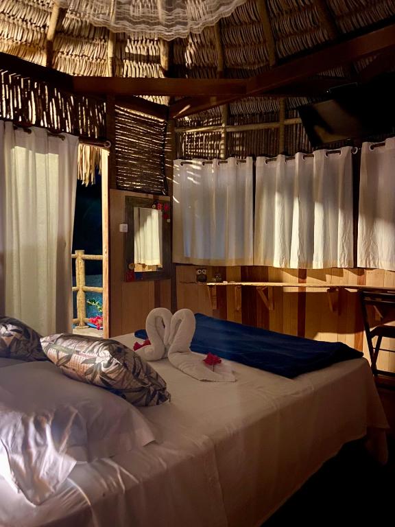 Cama o camas de una habitación en Cabanadu Preá Kite