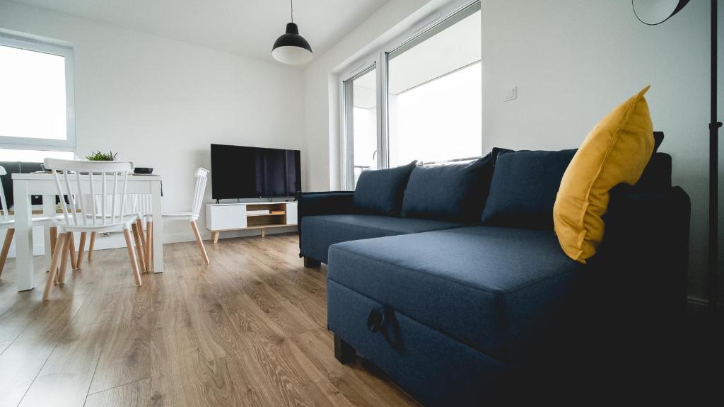 TV a/nebo společenská místnost v ubytování Apartament Marbud przy Aquaparku Reda