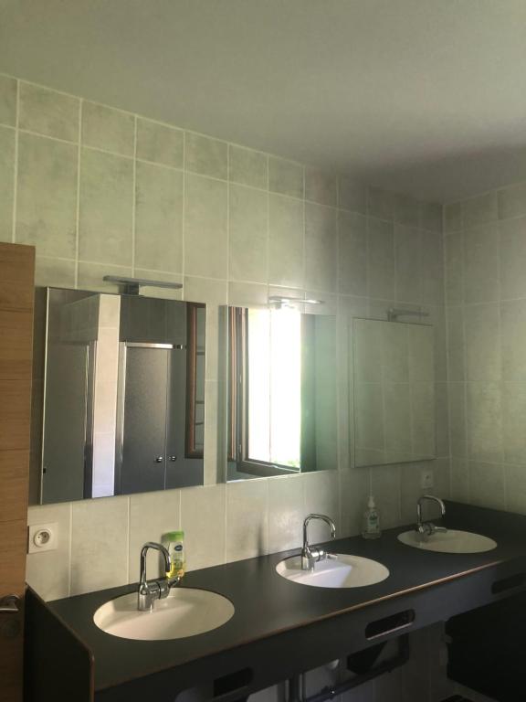 Koupelna v ubytování Gîte d'étape Chez François