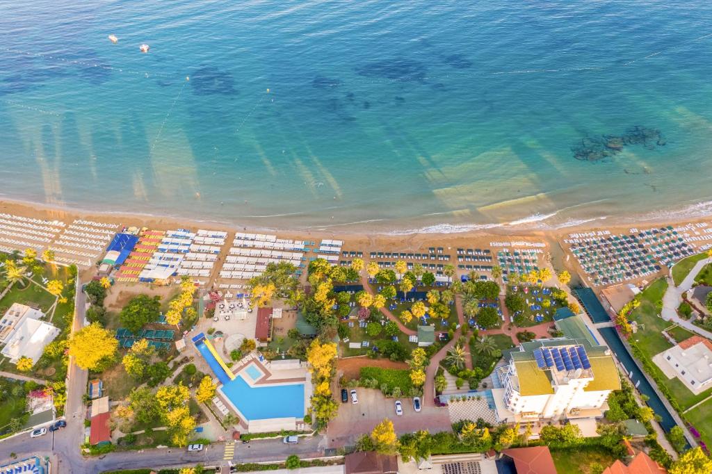an aerial view of a resort near the ocean at Armas Green Fugla Beach in Avsallar