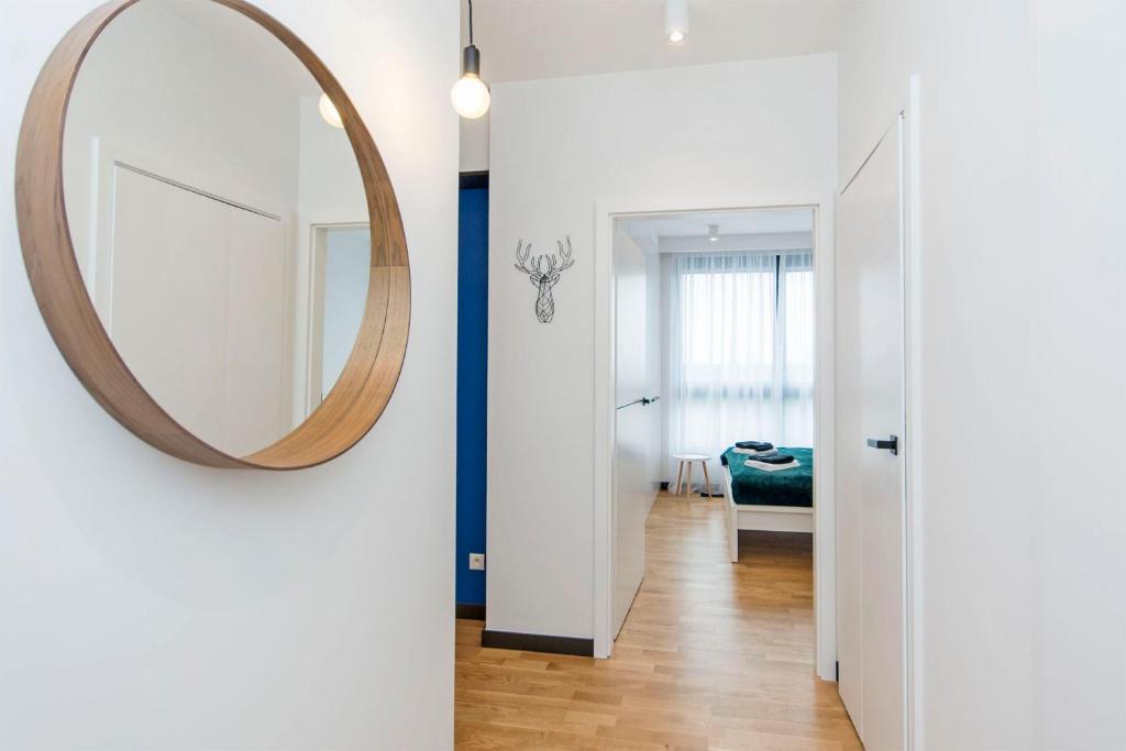 Postel nebo postele na pokoji v ubytování Apartament Rodzinny Portova