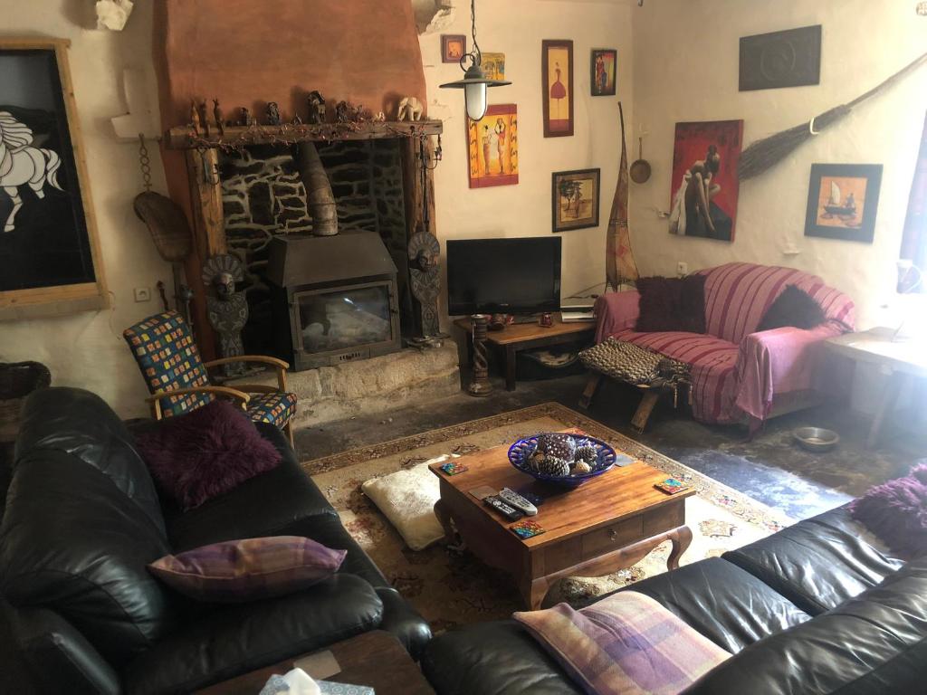 Posezení v ubytování La forge b&b