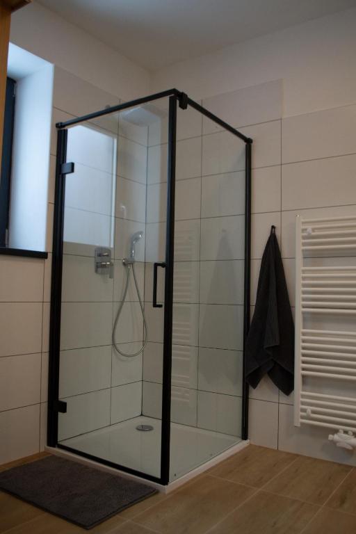 Koupelna v ubytování Chata u Potůčku