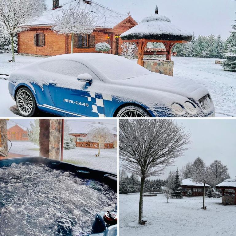 Rezydencja z basenem i SPA na Podlasiu v zime