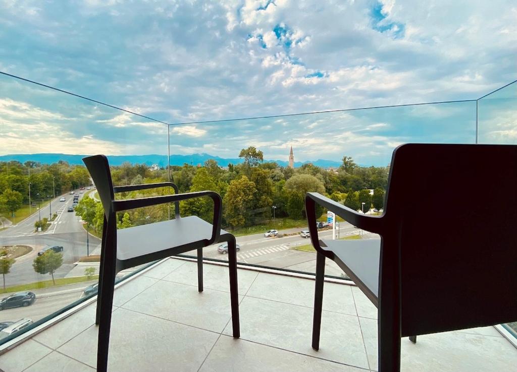 Balkón nebo terasa v ubytování Hotel Santin