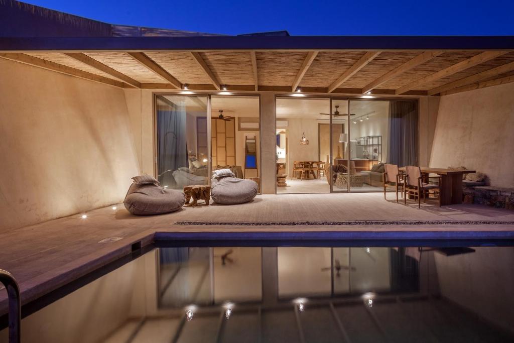 Posezení v ubytování Altera cave villas