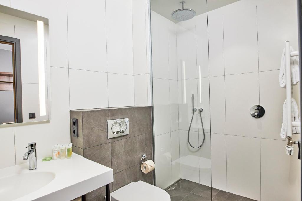 Koupelna v ubytování Fosshotel Stykkisholmur