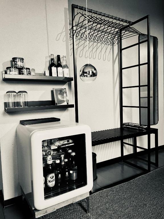 Kuchyň nebo kuchyňský kout v ubytování Boutique Hotel Massimos