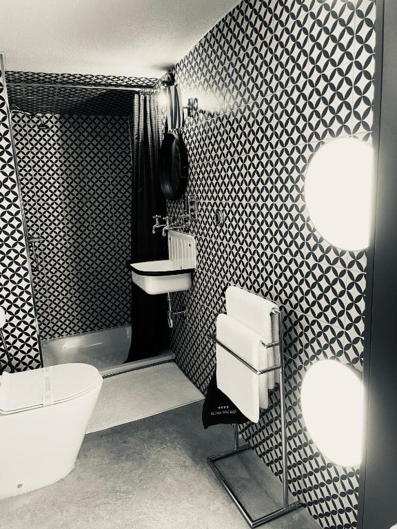 Koupelna v ubytování Boutique Hotel Massimos