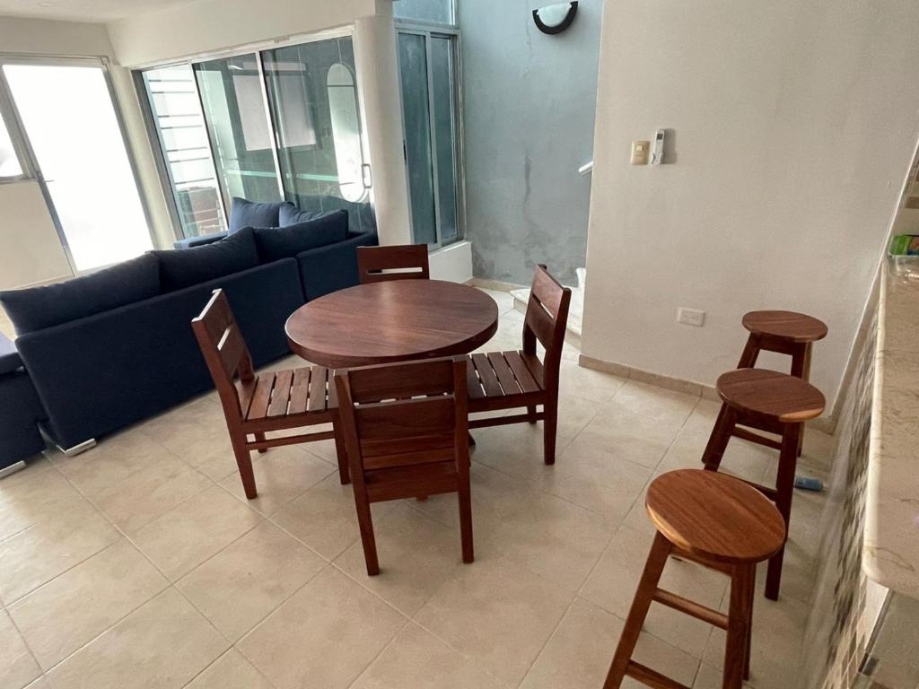 Posezení v ubytování Casa con alberca en el centro de Puerto Progreso