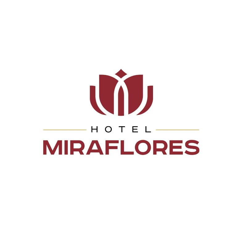 a logo for a hotel mirablos at Hotel Miraflores in Ambato