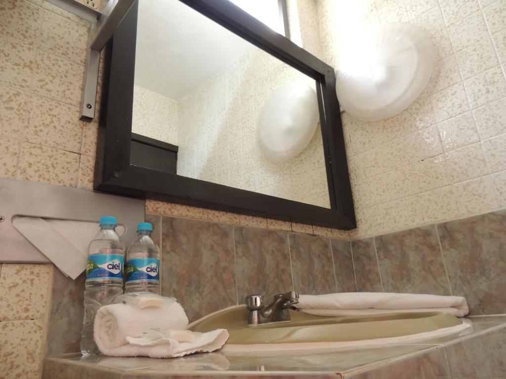Koupelna v ubytování Hotel Lizbeth