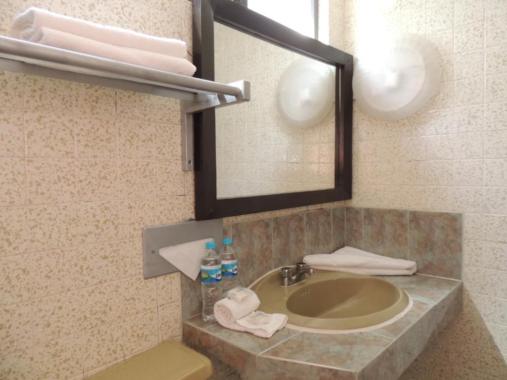 Koupelna v ubytování Hotel Lizbeth