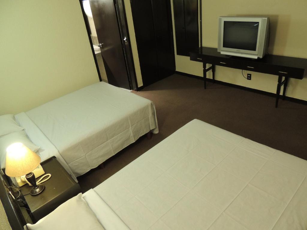 TV a/nebo společenská místnost v ubytování Hotel Lizbeth