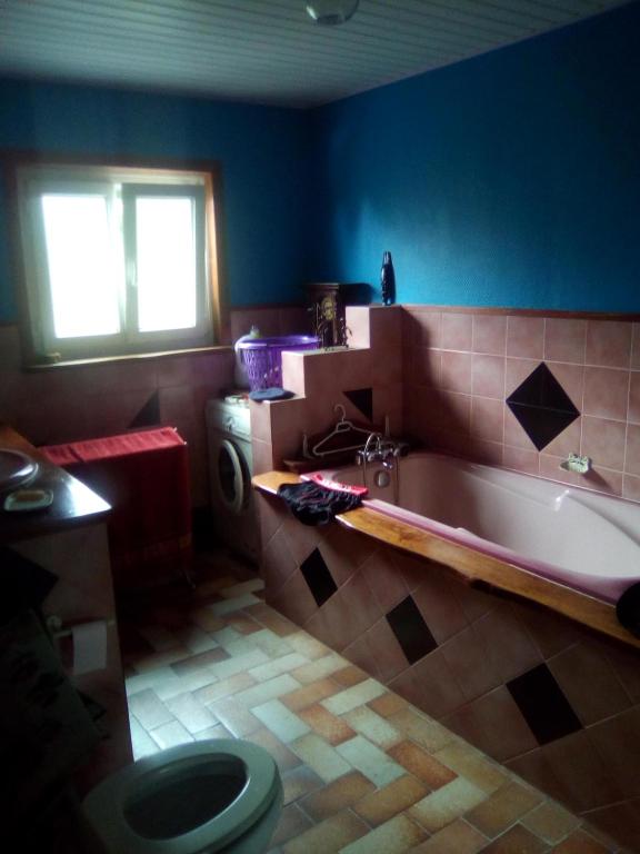 Koupelna v ubytování chez gourbeix , gery papleux