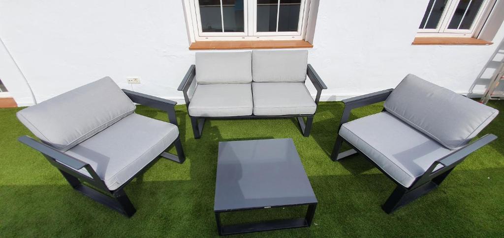 Posezení v ubytování Rooftop Casa Botes