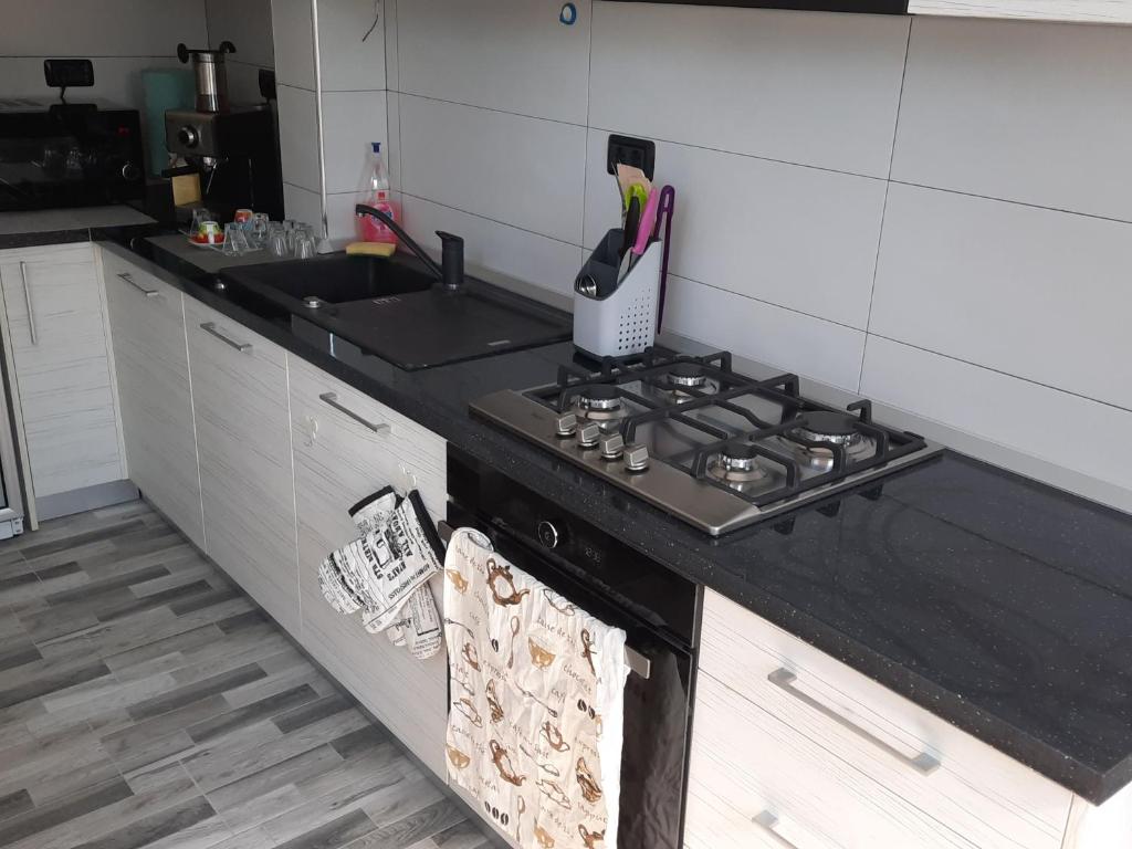 Kuchyň nebo kuchyňský kout v ubytování CASA GIA CALIMANESTI