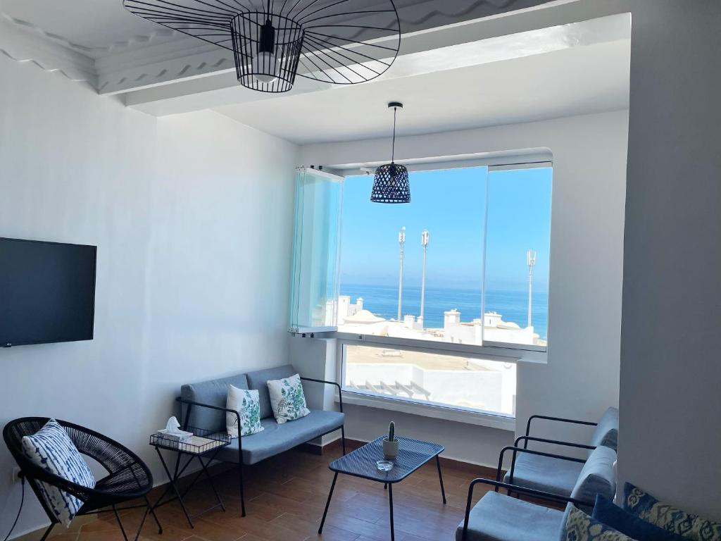 Posezení v ubytování Appartement vue mer panoramique