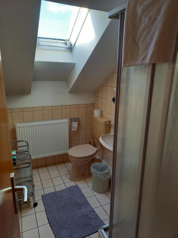 Koupelna v ubytování Lallinger Hof