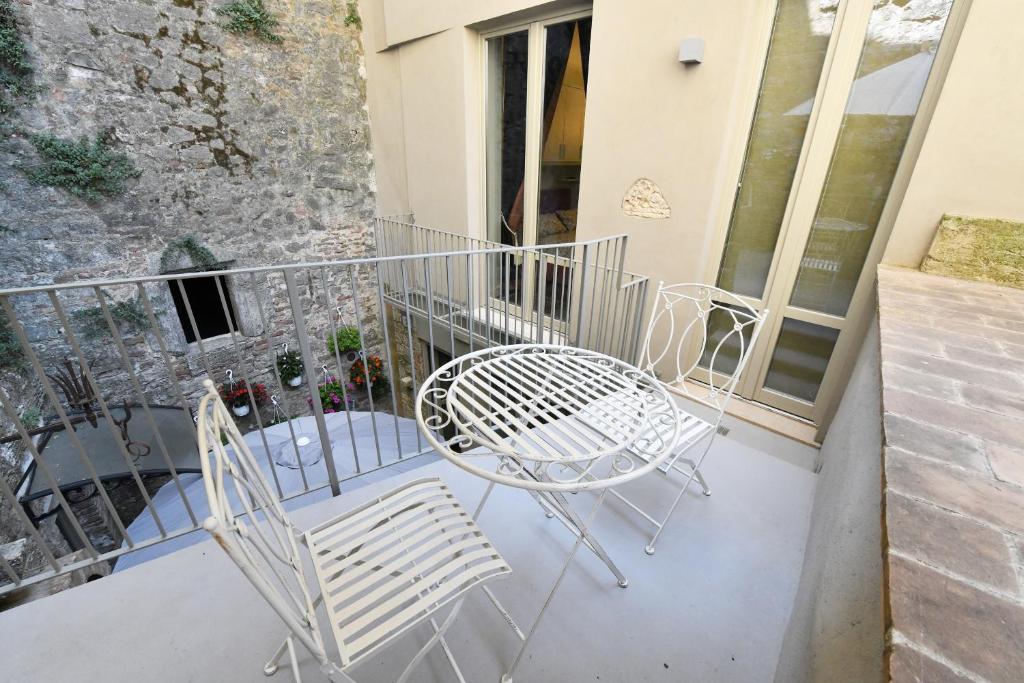 Balkón nebo terasa v ubytování Palazzo degli Stemmi