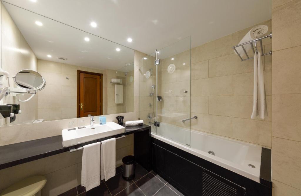 Koupelna v ubytování Hotel Vallemar